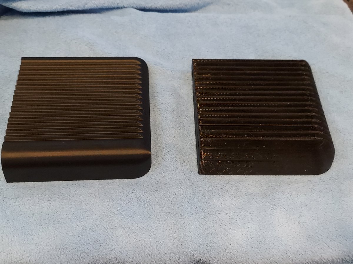 Dashboard end-piece reproduction comparison