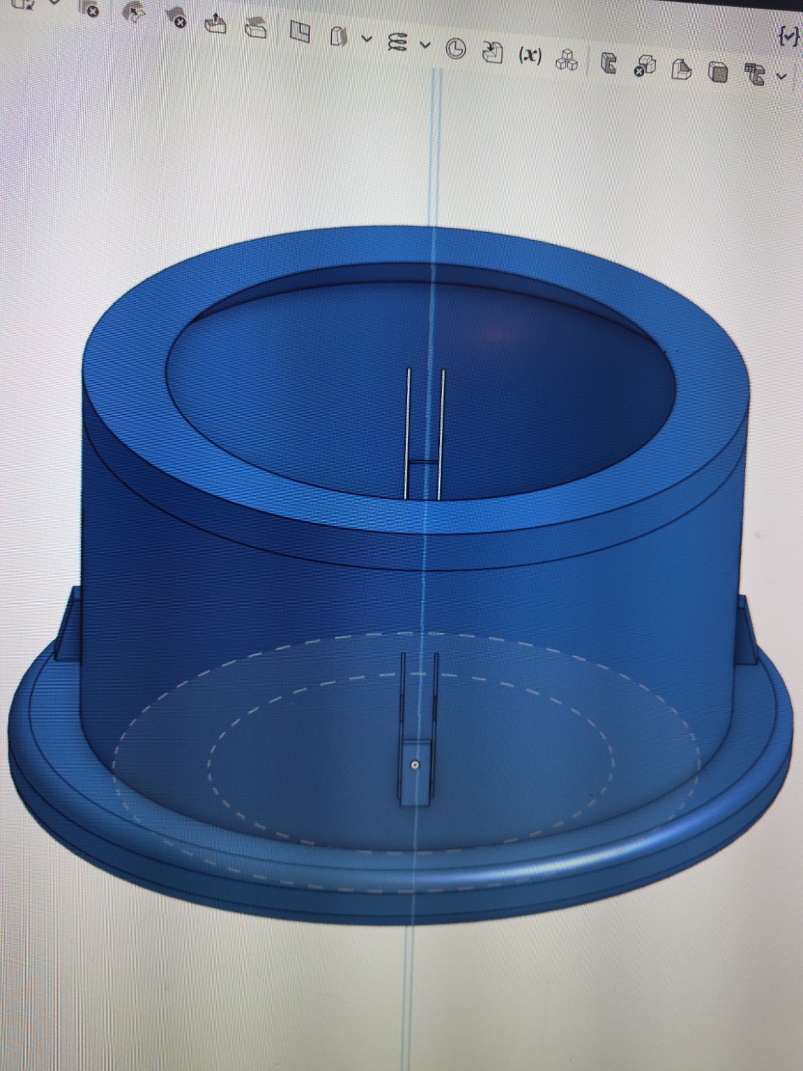 Custom component developed in 3D modeling software